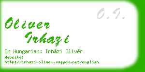 oliver irhazi business card
