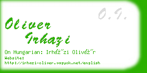 oliver irhazi business card